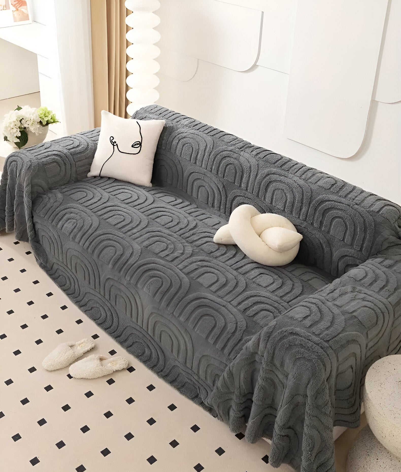 ArchPlush Sofabezug | Jacquard Sofa Überzug für alle Sofatypen 4