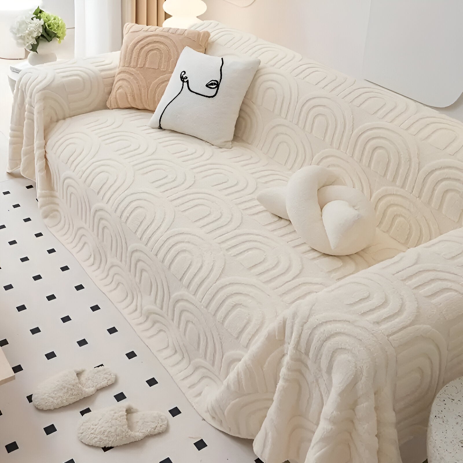 ArchPlush Sofabezug | Jacquard Sofa Überzug für alle Sofatypen 3