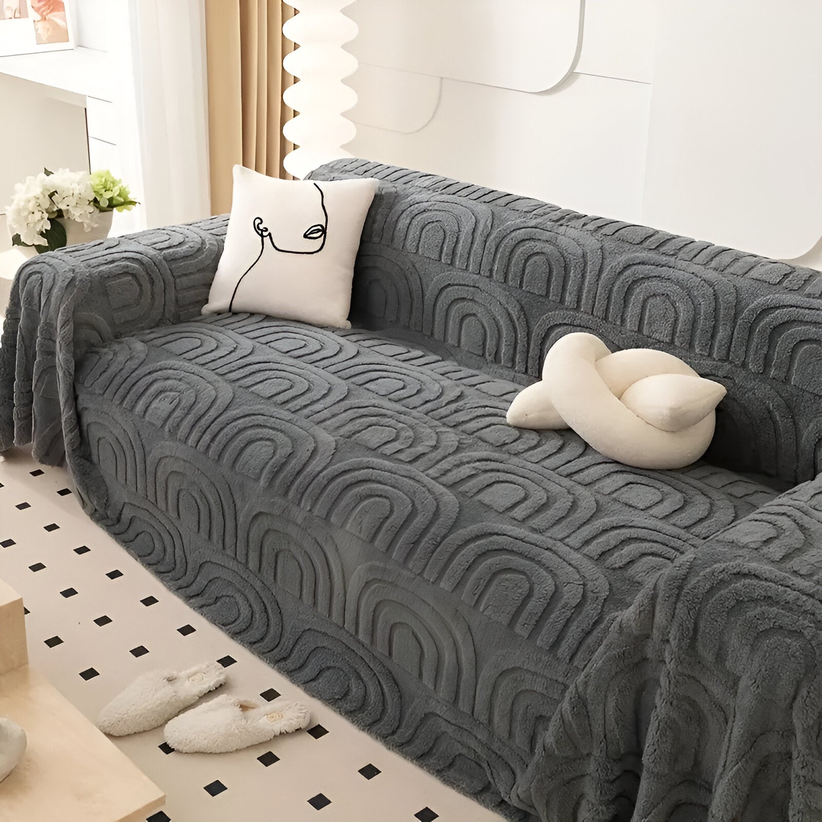 ArchPlush Sofabezug | Jacquard Sofa Überzug für alle Sofatypen 6