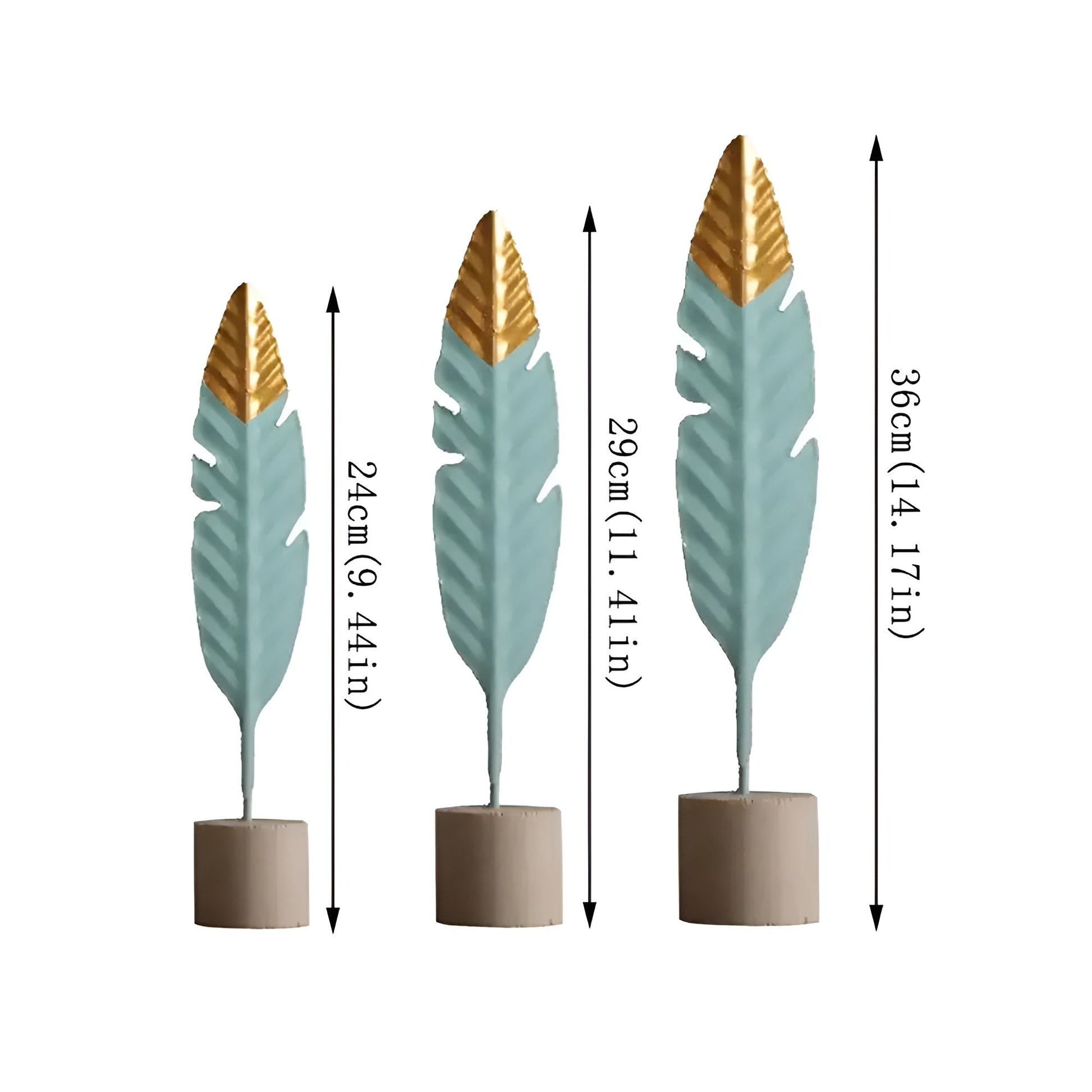 Chic Touch Miniatur Holzornamente – Elegante Tischdekoration für Zuhause und Büro | Modernes Design aus Eisen und Holz-5