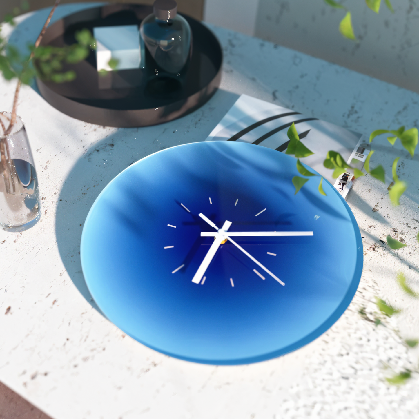 Vibrante Glas Wanduhr Modern – Leise Küchenuhr mit Buntem Design, Ø 30cm und 35cm, Hingucker für Jeden Raum-6