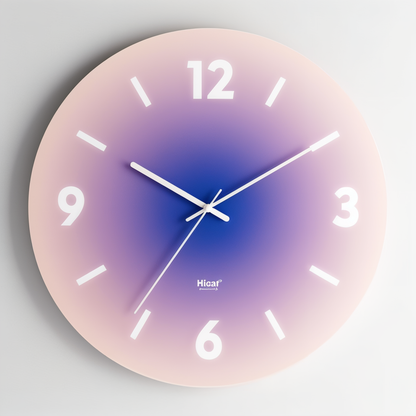 Variant image for Vibrante Glas Wanduhr Modern – Leise Küchenuhr mit Buntem Design, Ø 30cm und 35cm, Hingucker für Jeden Raum-11