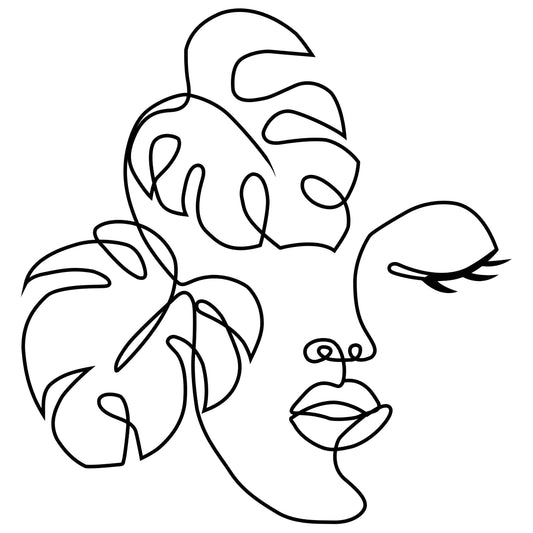 Creative Face | Stilvolle Metall-Gesichtskunst für Wandgestaltung – 30 x 32 cm, Modernes Dekor-1