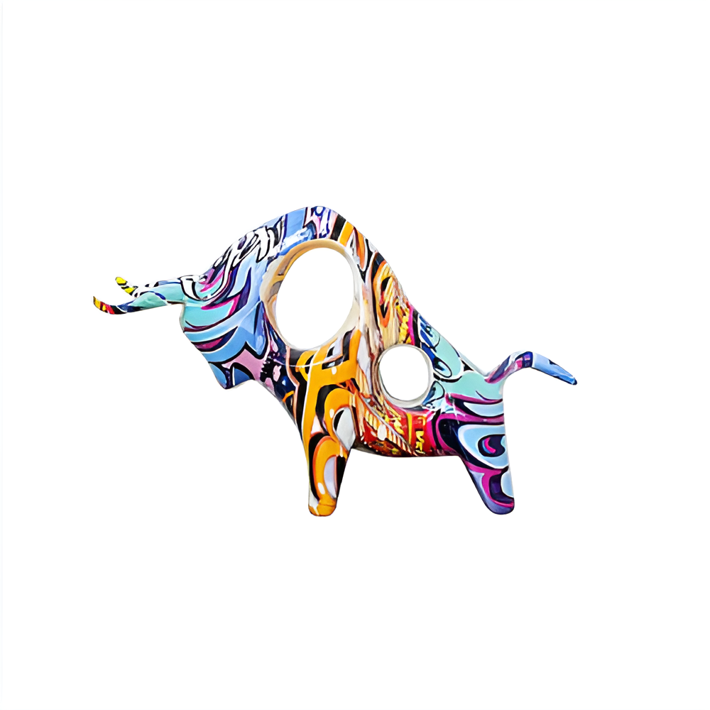 Variant image for Graffiti Cow Miniatur-Kuh-Skulptur – Handgefertigte Tischdekoration im Modernen Design für Stilvolle Wohnräume-3