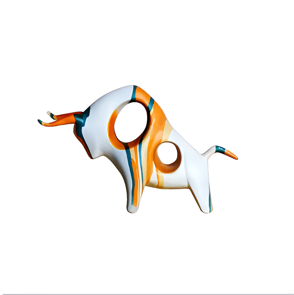 Variant image for Graffiti Cow Miniatur-Kuh-Skulptur – Handgefertigte Tischdekoration im Modernen Design für Stilvolle Wohnräume-4