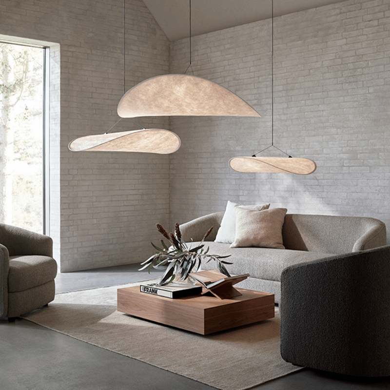 Japandi Hängeleuchte | Elegante Oval Pendelleuchte aus Metall 3