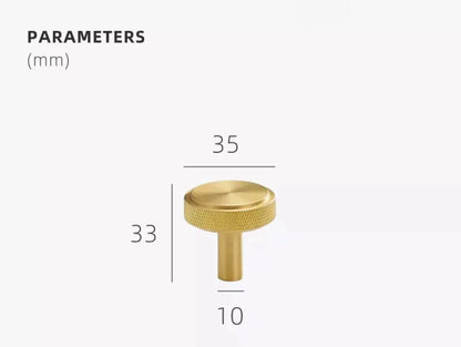 Knurled Tipps | Möbelgriff aus Messing für Küchenschränke 0