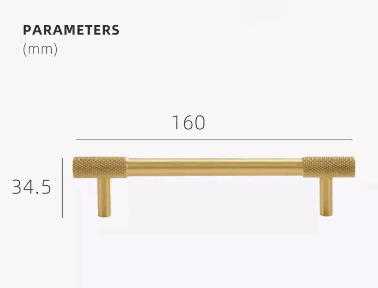 Knurled Tipps | Möbelgriff aus Messing für Küchenschränke 9
