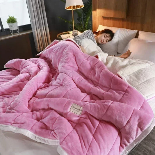 Koraal Fleece Decke | Weiche Flanelldecke für Herbst und Winter 0