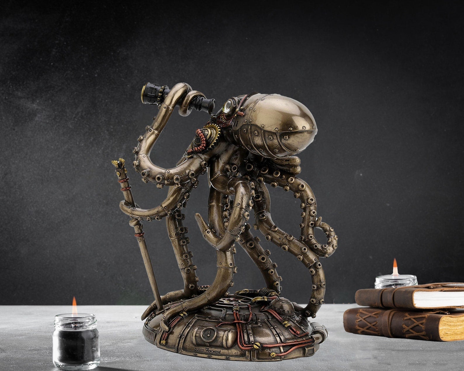 Kraken™ | Steampunk-Oktopus-Statue aus Kaltgussbronze 2