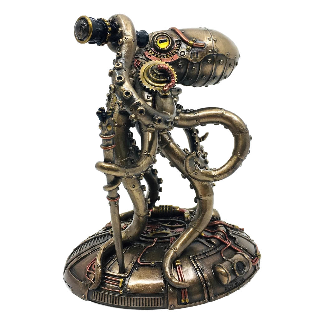 Kraken™ | Steampunk-Oktopus-Statue aus Kaltgussbronze 5