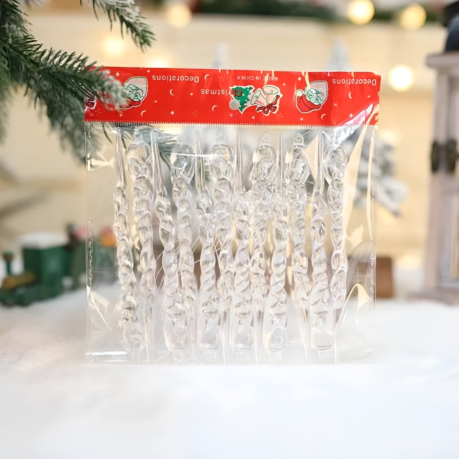 Kristall-Eiszapfen Anhänger | Elegante Weihnachtsdeko für Fenster 2