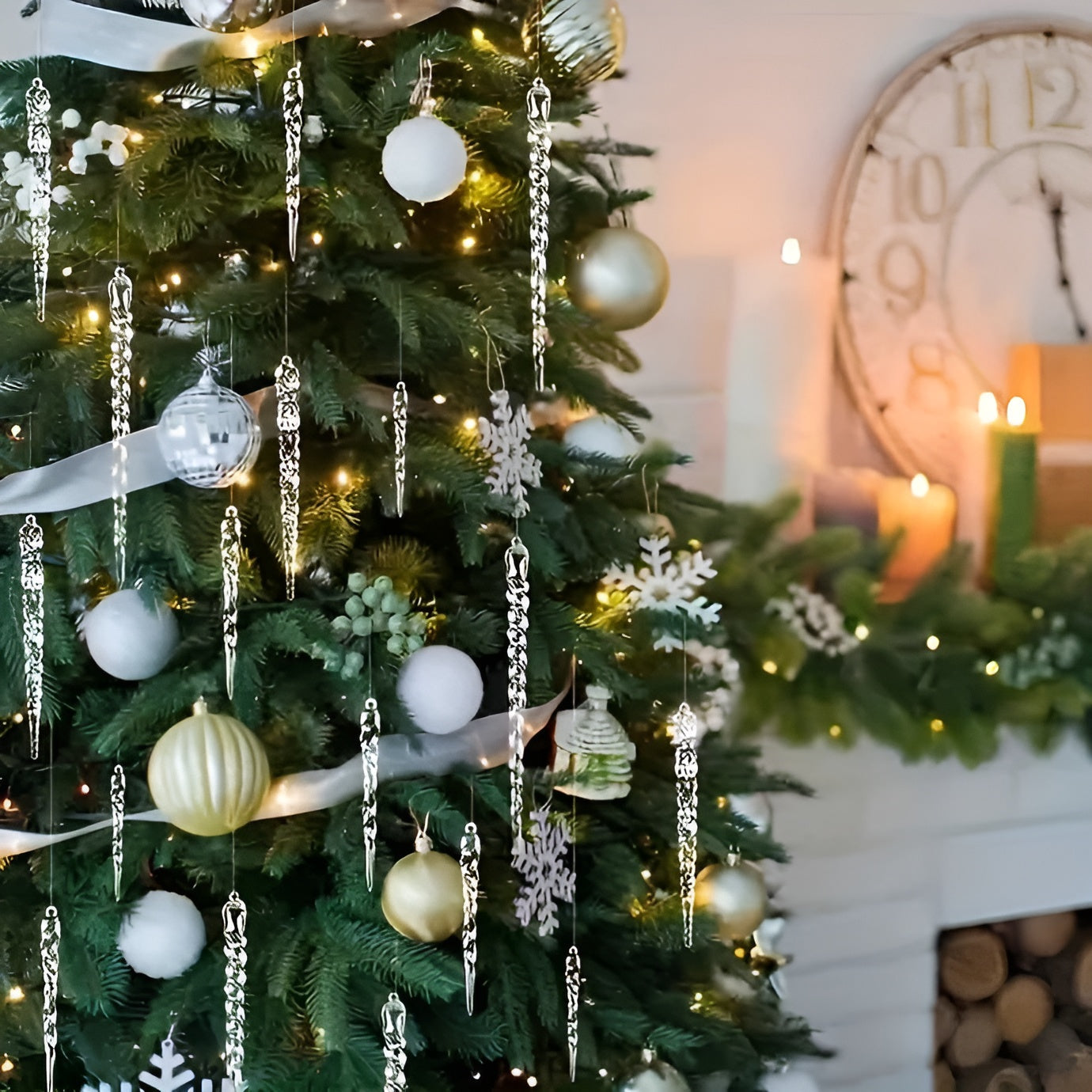 Kristall-Eiszapfen Anhänger | Elegante Weihnachtsdeko für Fenster 5