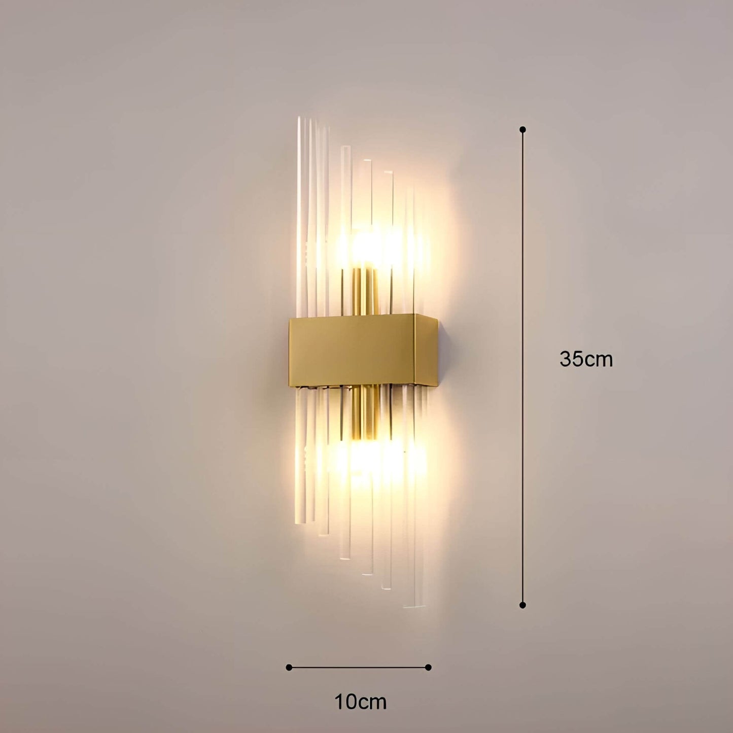 Kristall Wandleuchte | Elegante Wandlampe mit Lichtreflexionen 3