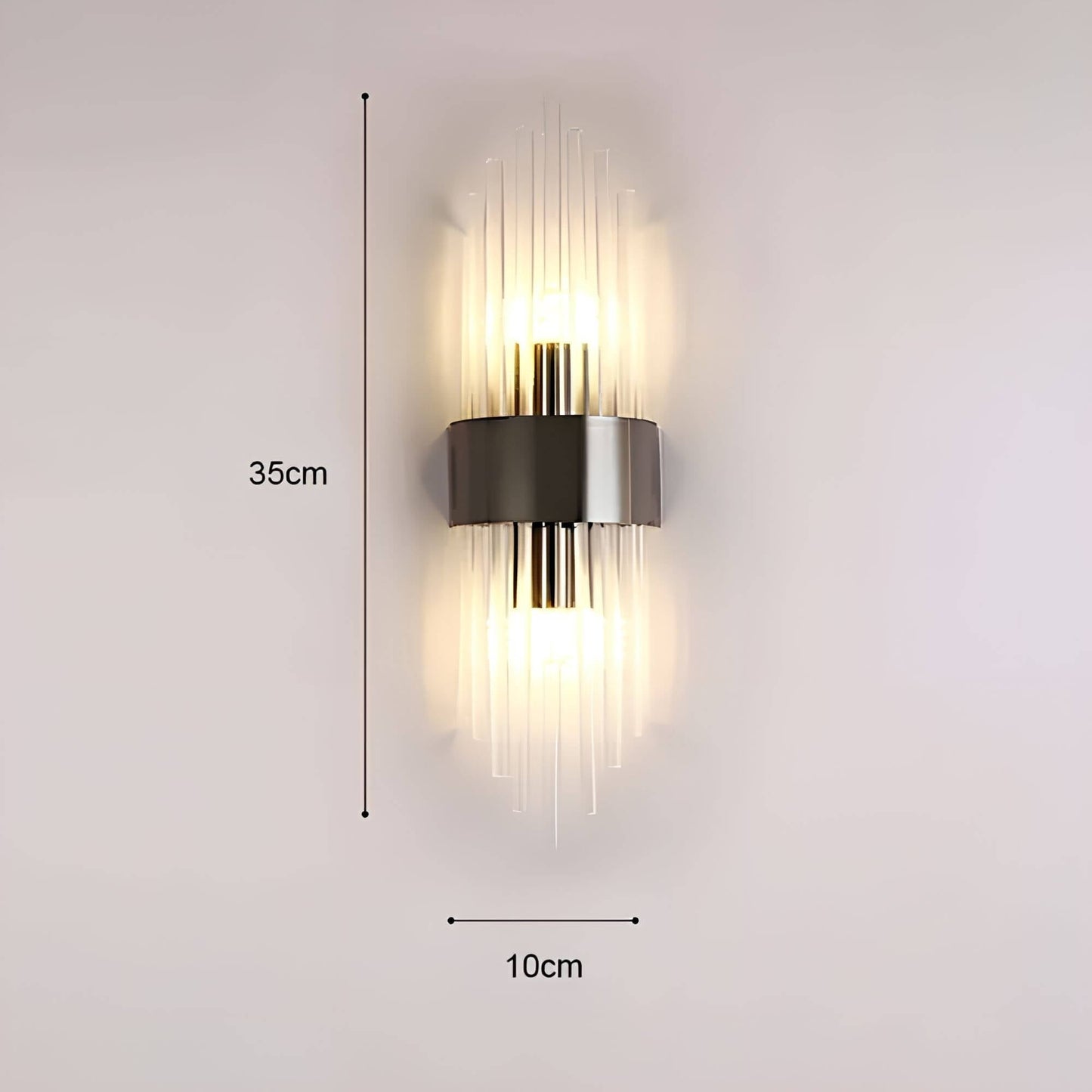 Kristall Wandleuchte | Elegante Wandlampe mit Lichtreflexionen 6