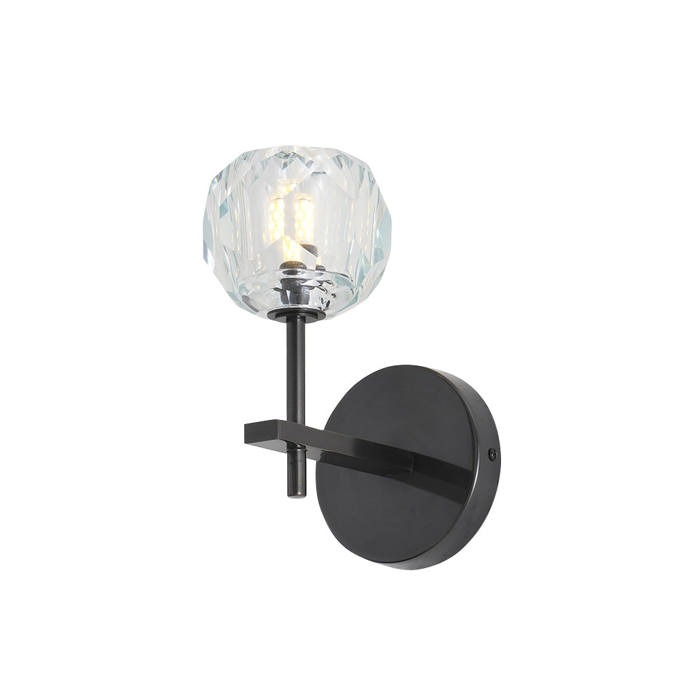 Kristallwandleuchte | Moderne Wandlampe mit Chromoberfläche 1