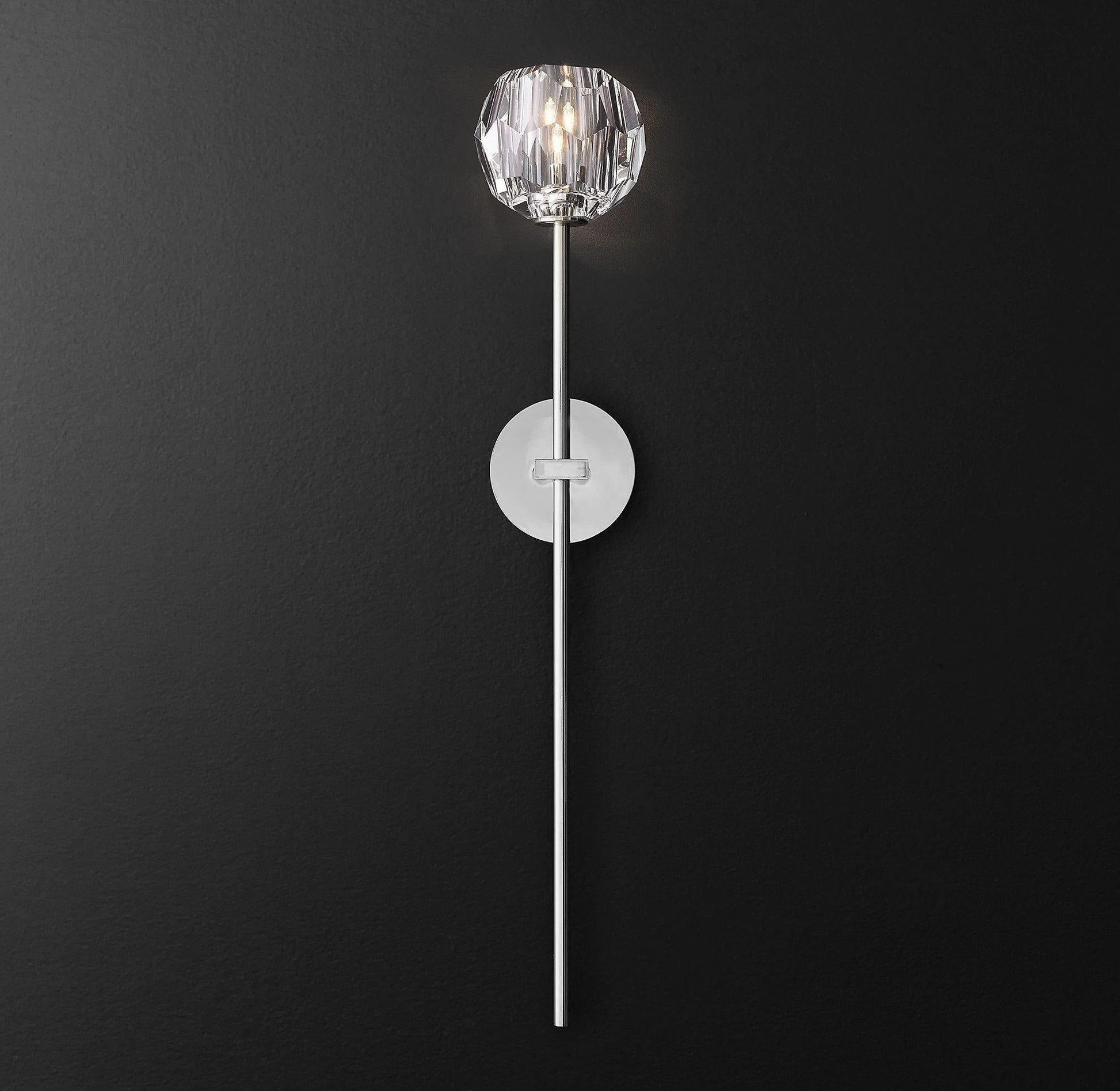 Kristallwandleuchte | Moderne Wandlampe mit Chromoberfläche 10