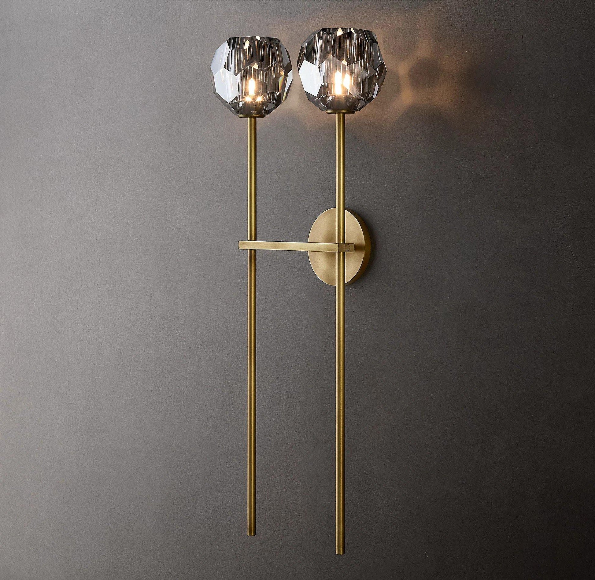 Kristallwandleuchte | Moderne Wandlampe mit Chromoberfläche 12