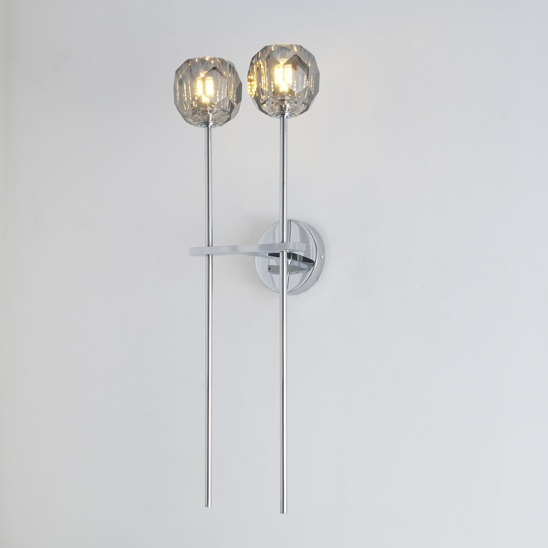 Kristallwandleuchte | Moderne Wandlampe mit Chromoberfläche 17