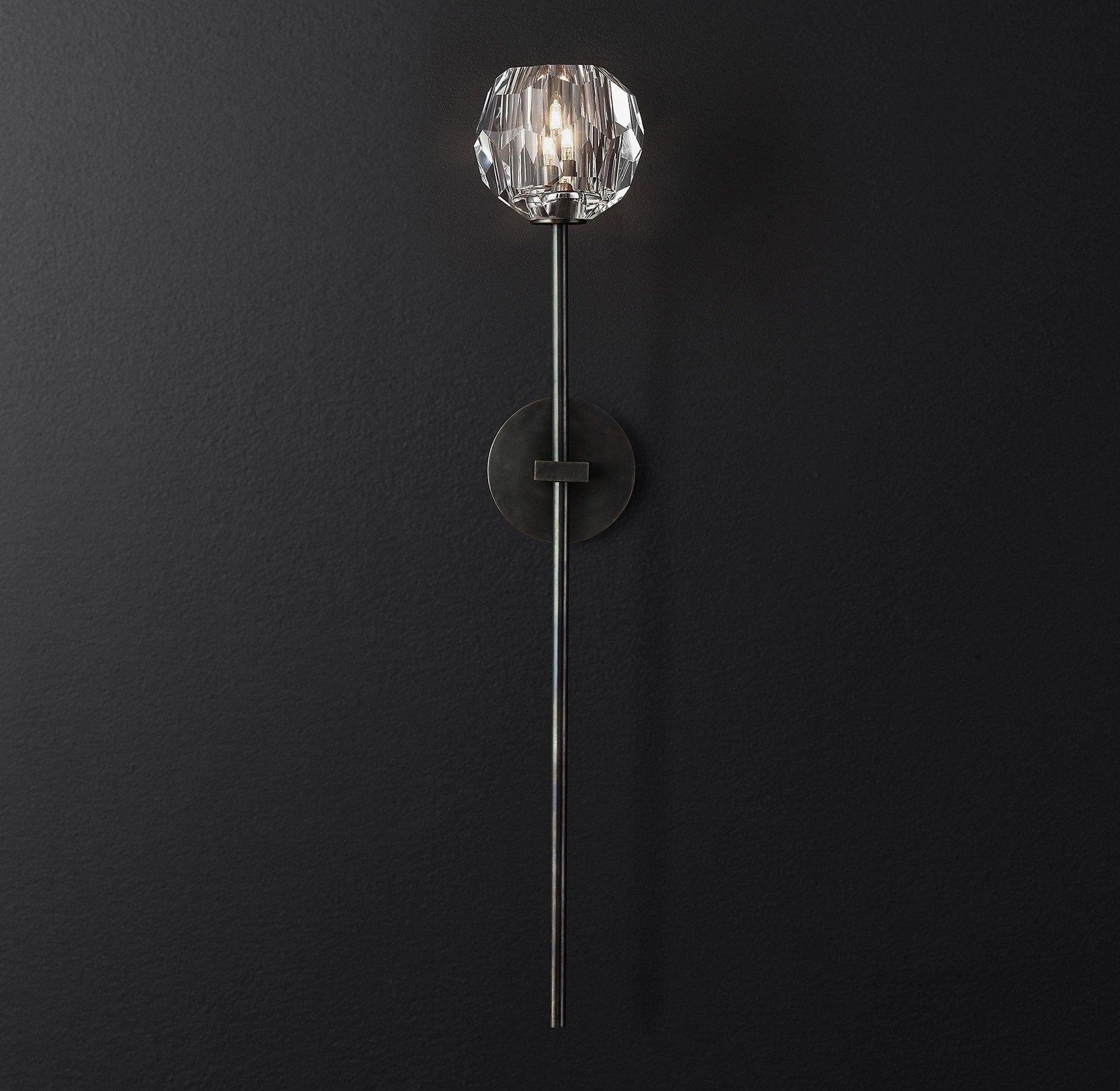Kristallwandleuchte | Moderne Wandlampe mit Chromoberfläche 19