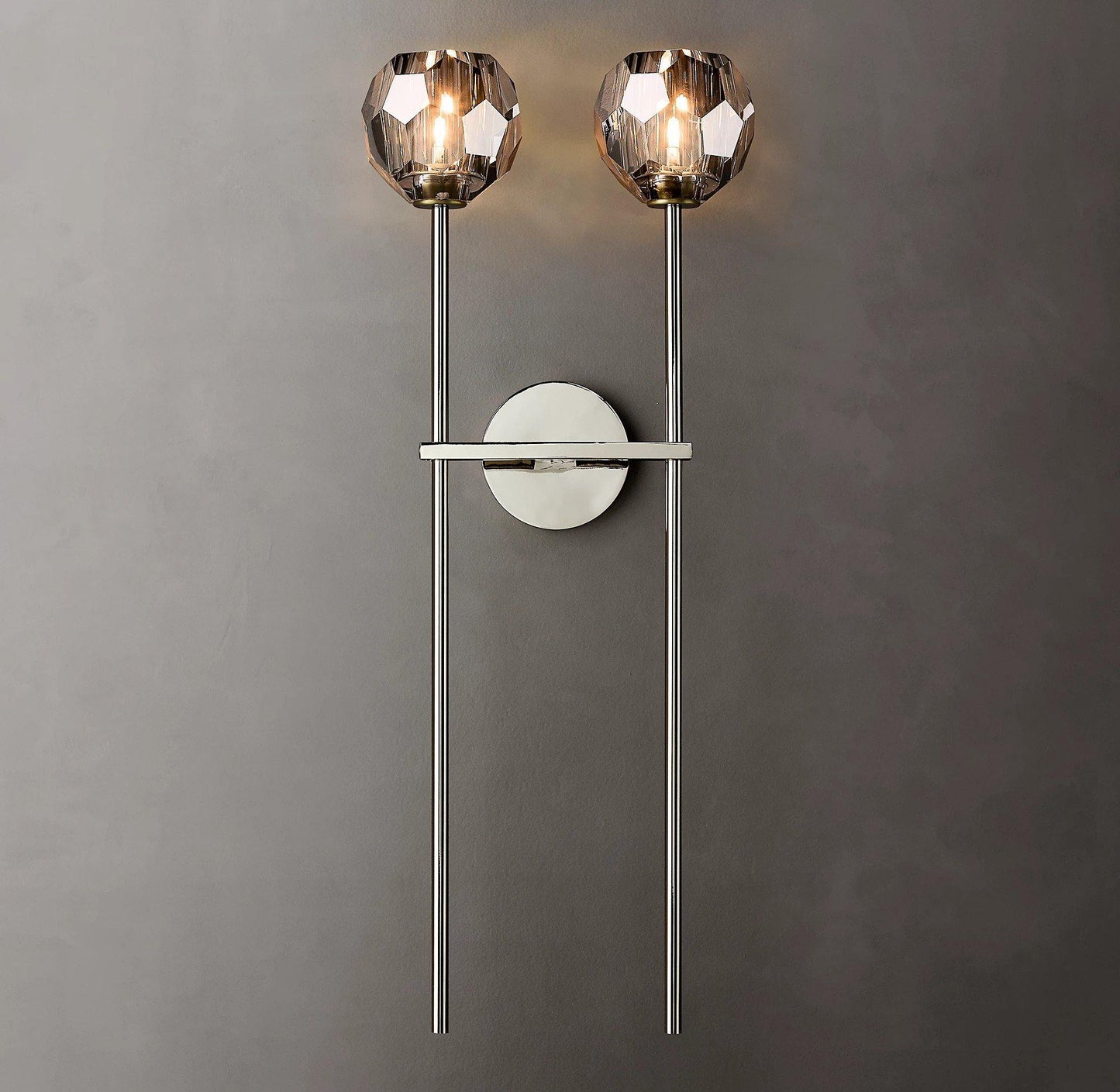Kristallwandleuchte | Moderne Wandlampe mit Chromoberfläche 20