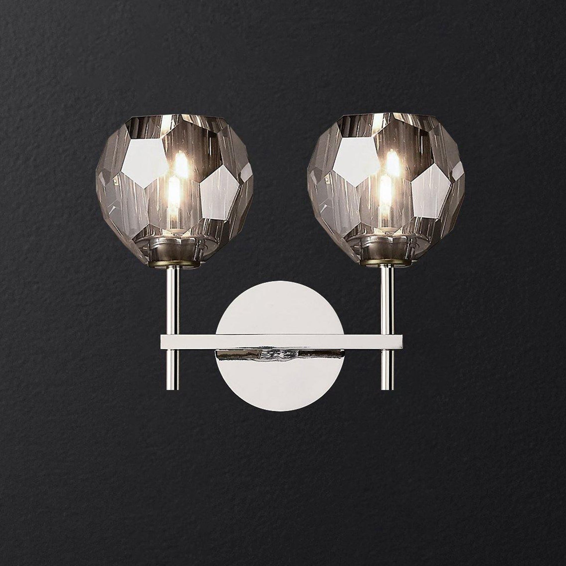 Kristallwandleuchte | Moderne Wandlampe mit Chromoberfläche 24