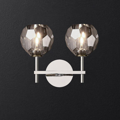 Kristallwandleuchte | Moderne Wandlampe mit Chromoberfläche 24