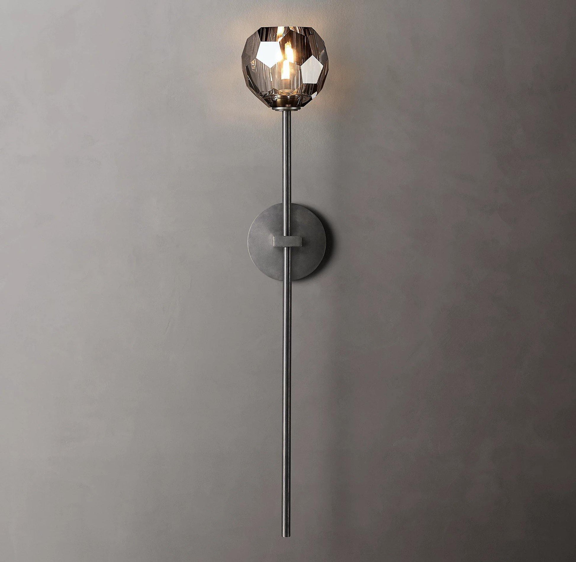 Kristallwandleuchte | Moderne Wandlampe mit Chromoberfläche 29