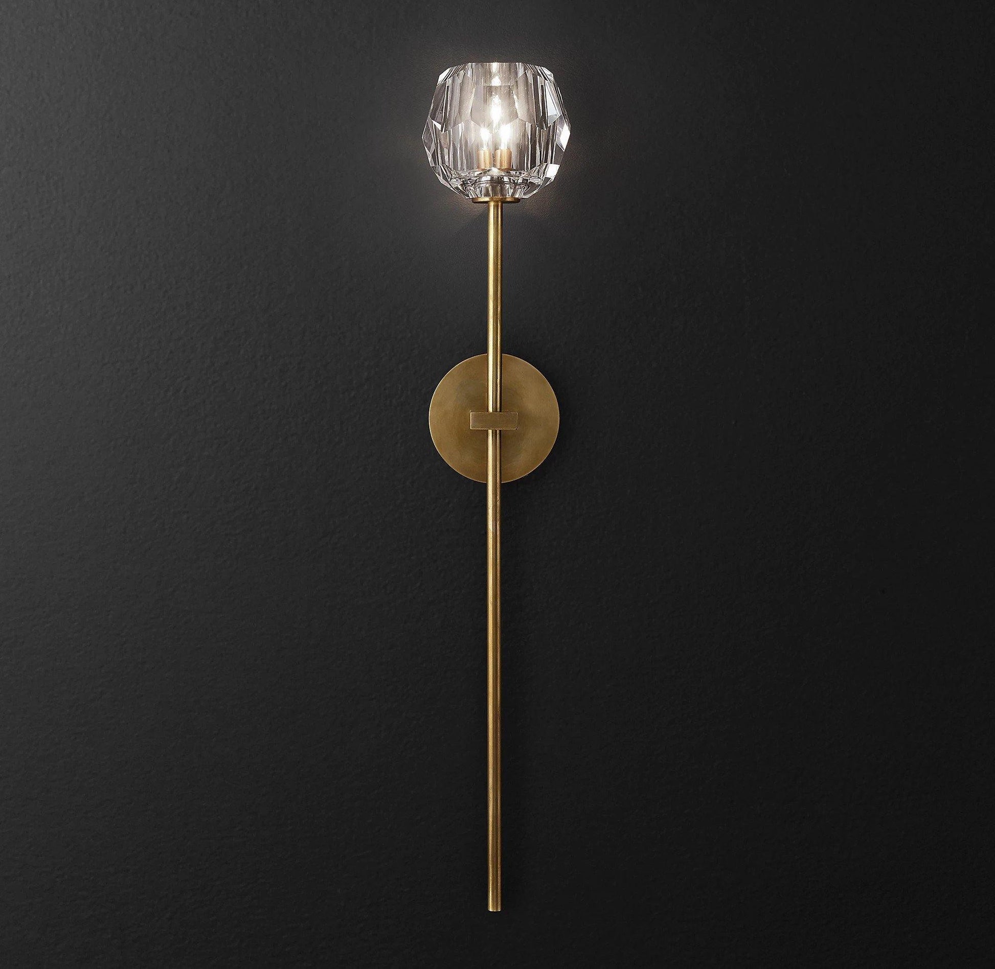 Kristallwandleuchte | Moderne Wandlampe mit Chromoberfläche 31