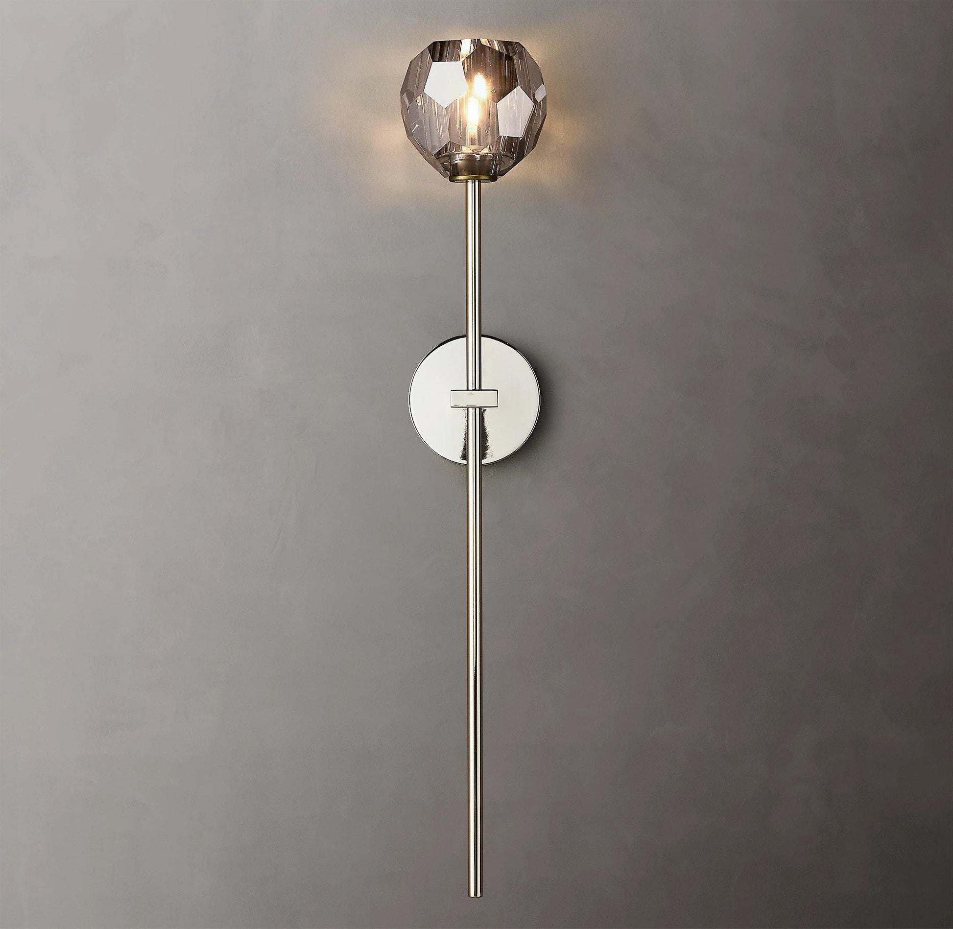 Kristallwandleuchte | Moderne Wandlampe mit Chromoberfläche 37