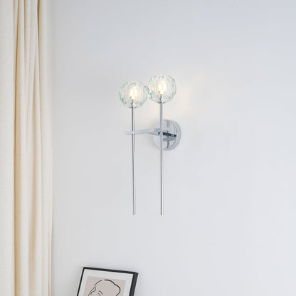 Kristallwandleuchte | Moderne Wandlampe mit Chromoberfläche 8
