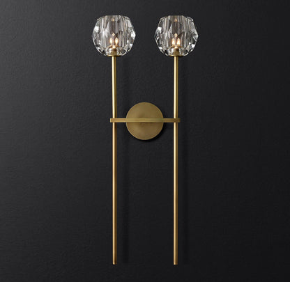 Kristallwandleuchte | Moderne Wandlampe mit Chromoberfläche 9