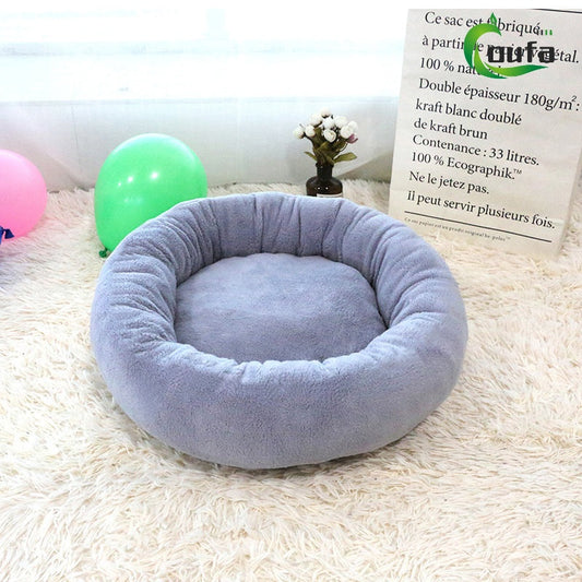 Kunstfell Haustierbett Rund | Warm und Kuschelig 0