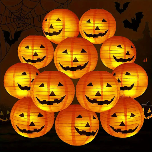 Kürbis Papierlaterne | Halloween Deko für Feste 0