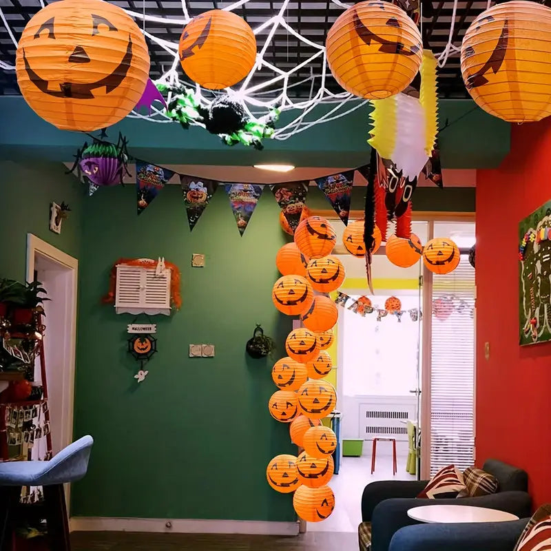 Kürbis Papierlaterne | Halloween Deko für Feste 2