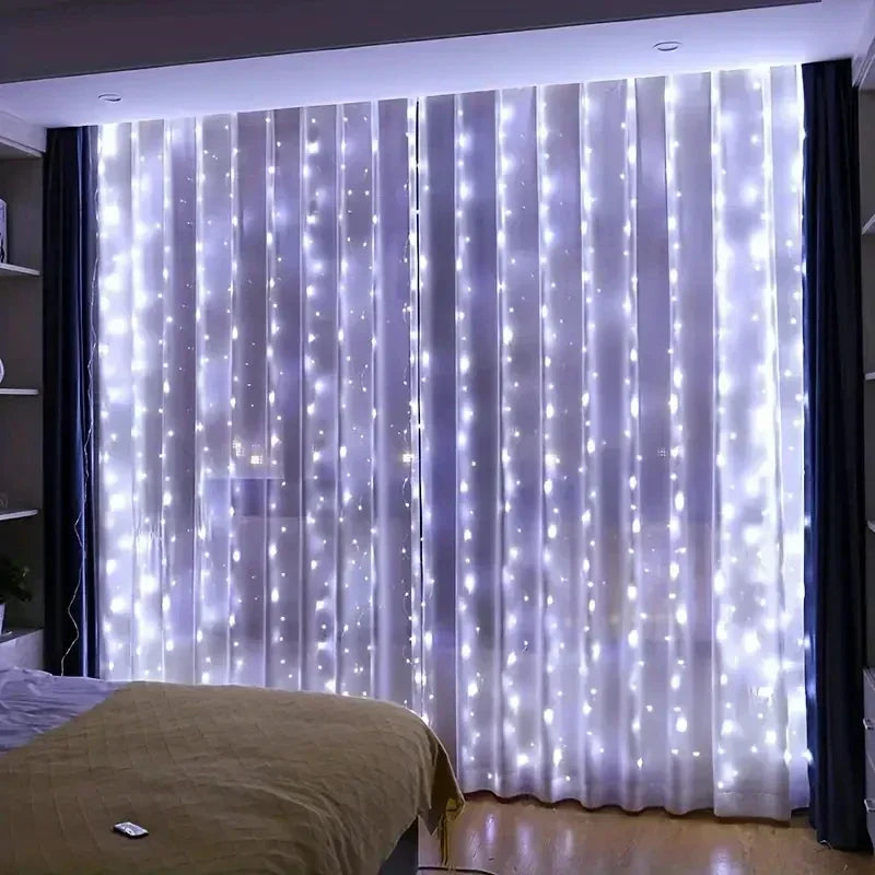 LED Lichterkette mit Fernbedienung | USB Vorhanglichter 6
