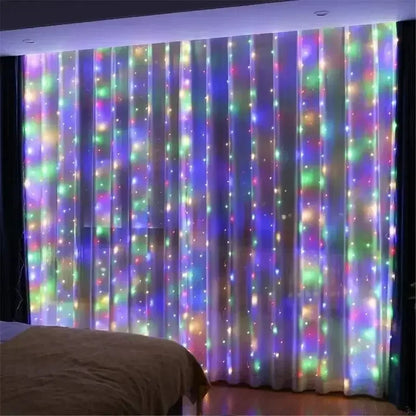 LED Lichterkette mit Fernbedienung | USB Vorhanglichter 8