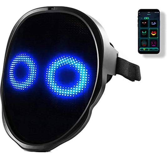 LED Maske Gesichtsmaske | Wiederaufladbare Digitale Maske für Haloween