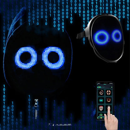 LED Maske Gesichtsmaske | Wiederaufladbare Digitale Maske für Haloween