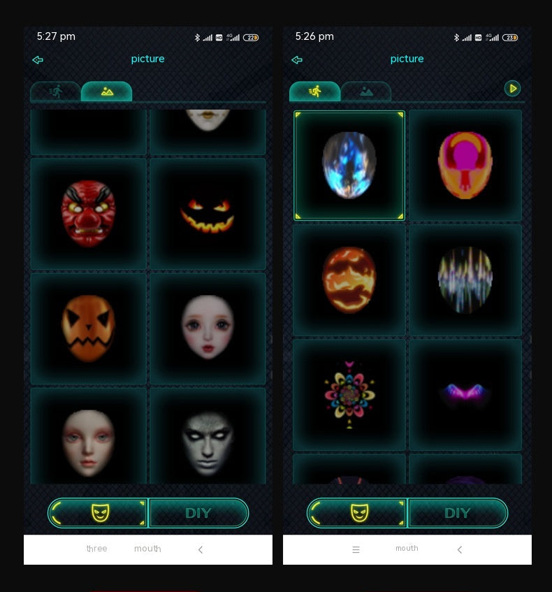 LED Maske Gesichtsmaske | Wiederaufladbare Digitale Maske für Haloween