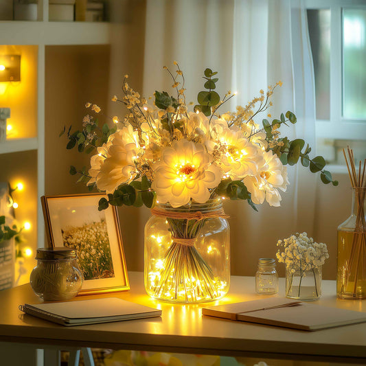 Leuchtender Blütenstrauß | LED Blumenarrangement 0