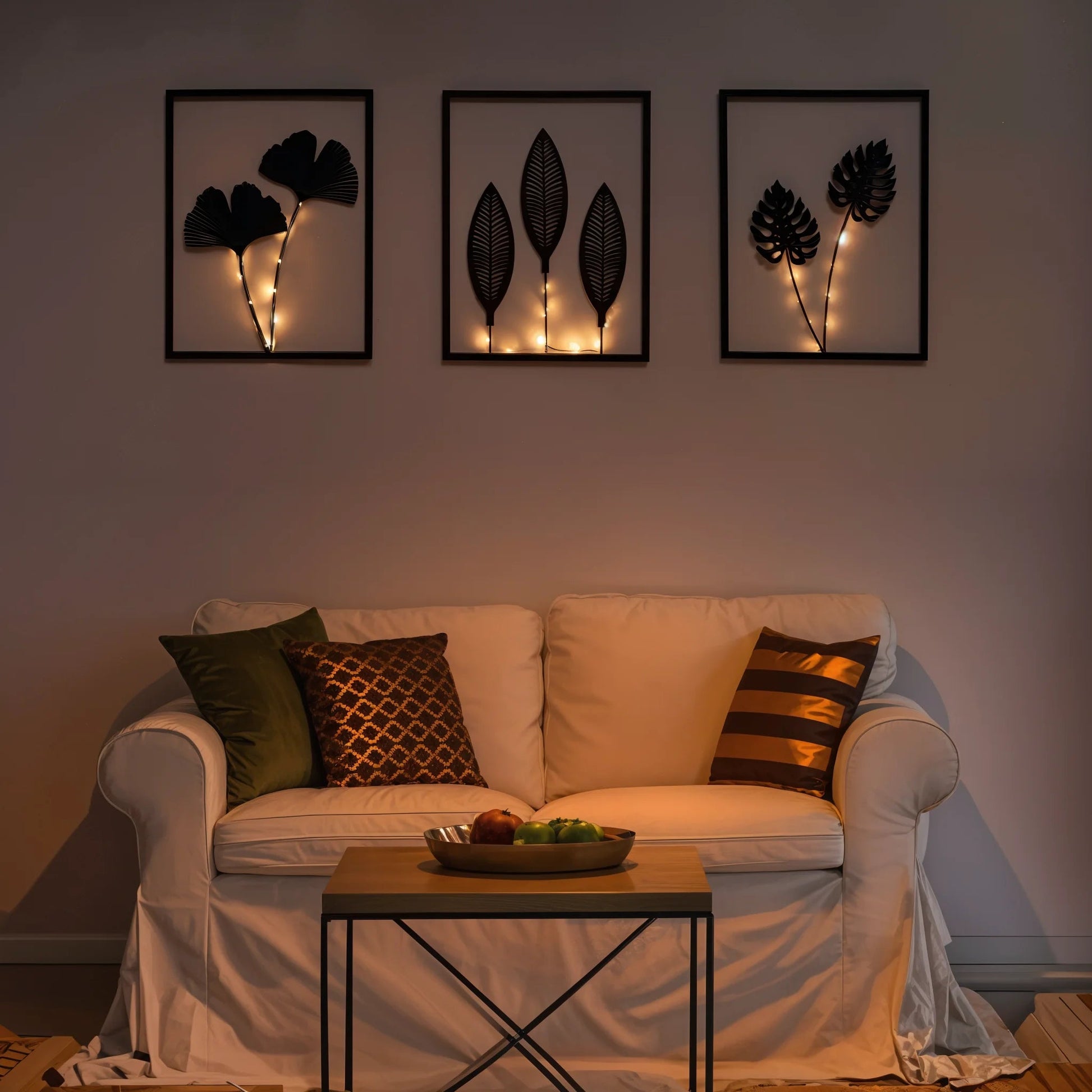 Lumenblattrahmen Set | Wanddekoration mit LED Beleuchtung 3