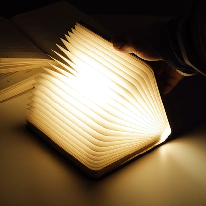 Luminobook | LED Buchlampe aus Holz mit USB-Ladefunktion 2