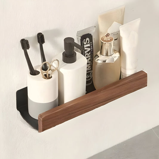 LuxeWood | Hölzernes Badezimmer-Organisationsregal 0