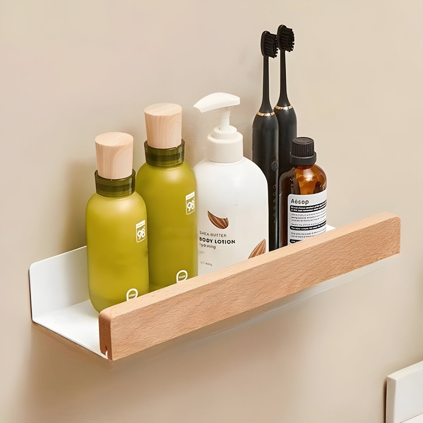 LuxeWood | Hölzernes Badezimmer-Organisationsregal 4