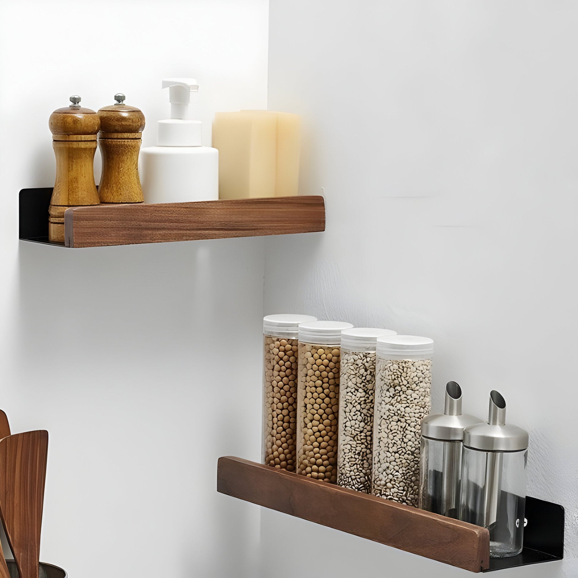 LuxeWood | Hölzernes Badezimmer-Organisationsregal 6