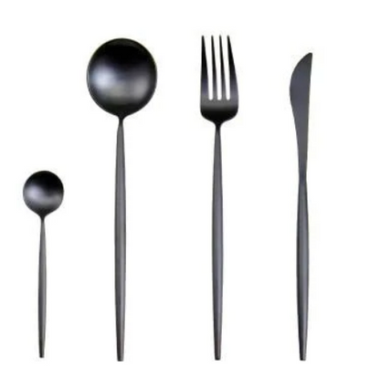 Luxuriöses Besteckset Gold-Silber | 24-teilig Edelstahl Besteck 0