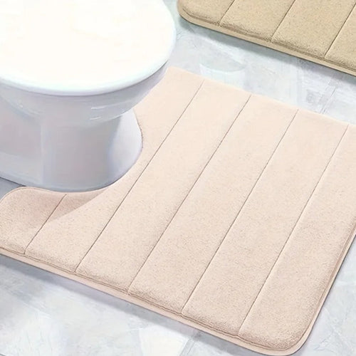 Luxus U-förmige Badezimmermatte | Memory Foam Badmatte 0
