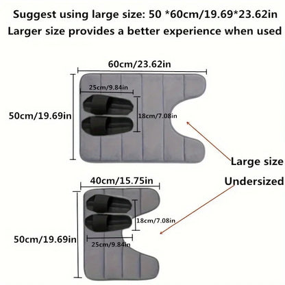 Luxus U-förmige Badezimmermatte | Memory Foam Badmatte 8