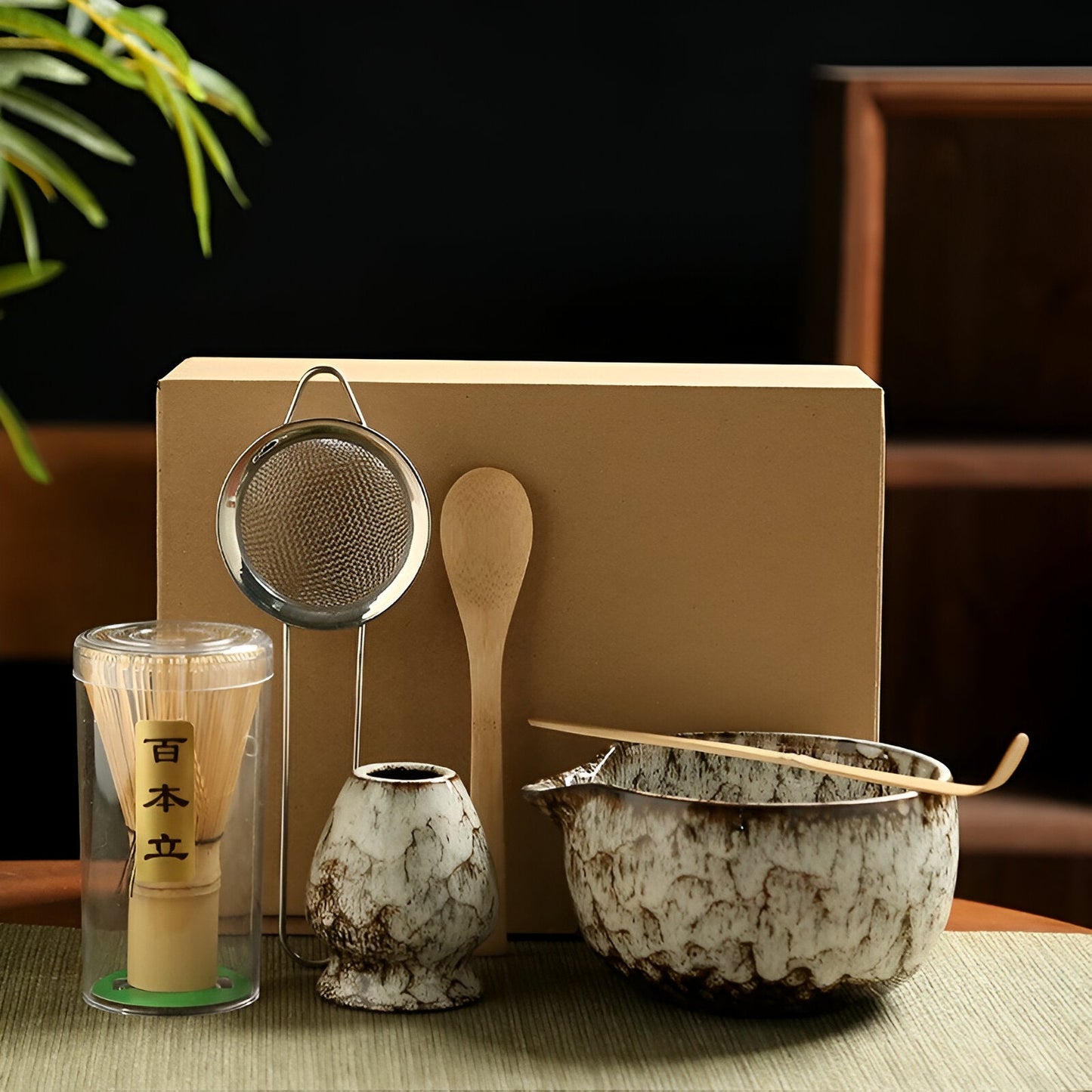 Matcha Teeset | Japanisches Teeservice 6-teilig für Teezubereitung 0